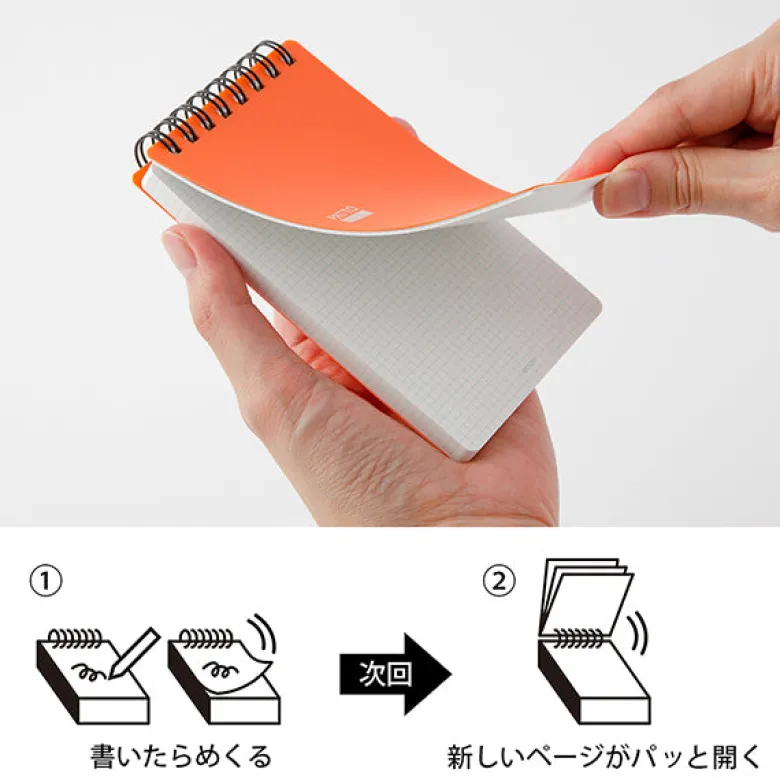 Midori | Bloc de Anillas Quick Open Memo Patto Orange
