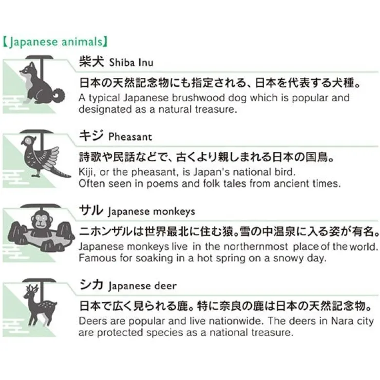 Midori | Clips Metálicos Etching Animales Japoneses