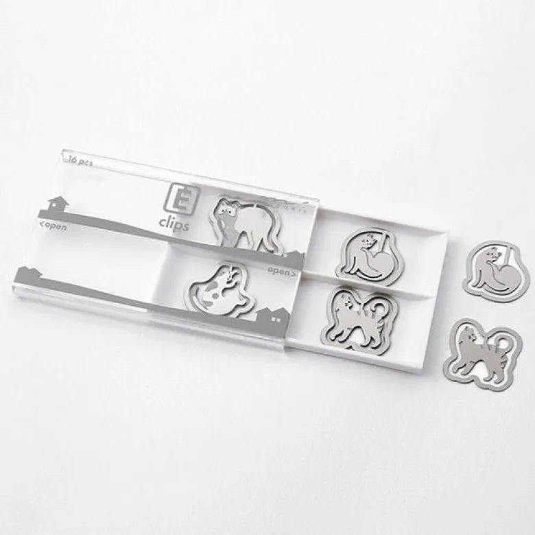 Midori | Clips Metálicos Etching Gatos