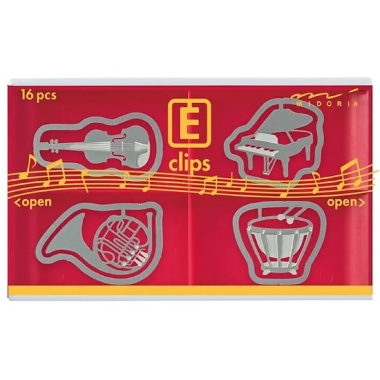 Midori | Clips Metálicos Etching Instrumentos Musicales