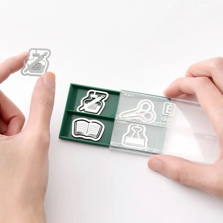 Midori | Clips Metálicos Etching Papelería