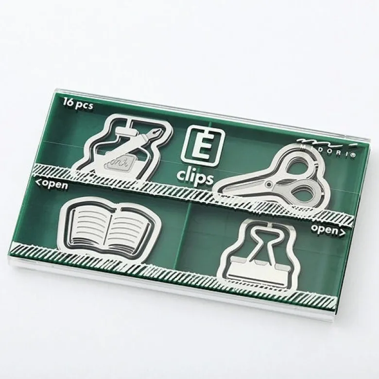 Midori | Clips Metálicos Etching Papelería