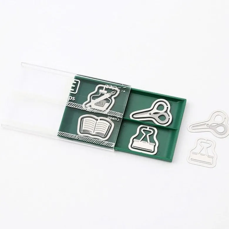 Midori | Clips Metálicos Etching Papelería