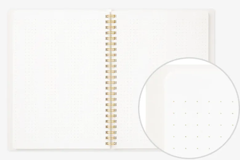 Midori | Cuaderno Anillas Color A5 Puntos White