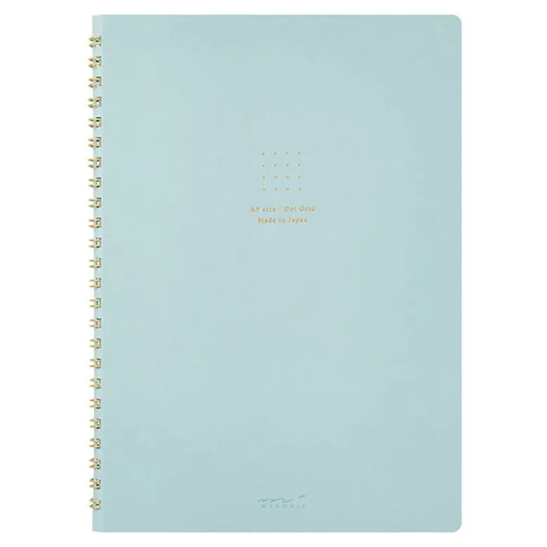 Midori | Cuaderno Anillas Color A5 Puntos Blue