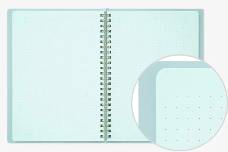 Midori | Cuaderno Anillas Color A5 Puntos Blue
