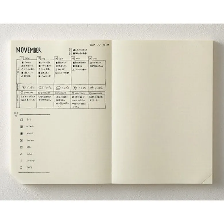 Midori | Cuaderno MD Midori Notebook A5 Puntos Codex 1Día 1Página