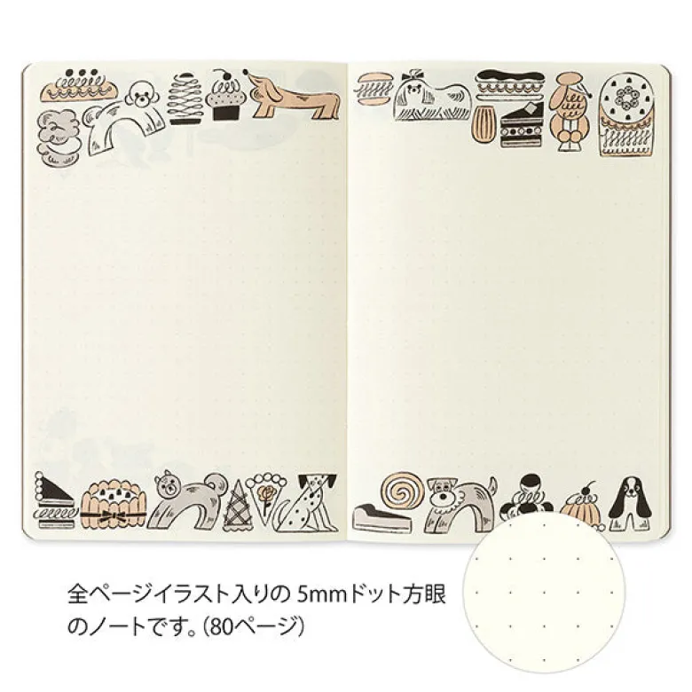 Midori | Cuaderno Yuru Log B6 Sweets & Animals