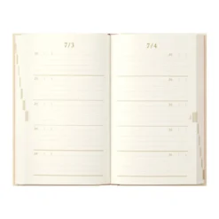 Midori | Diario de 5 Años Bordado Flower Beige
