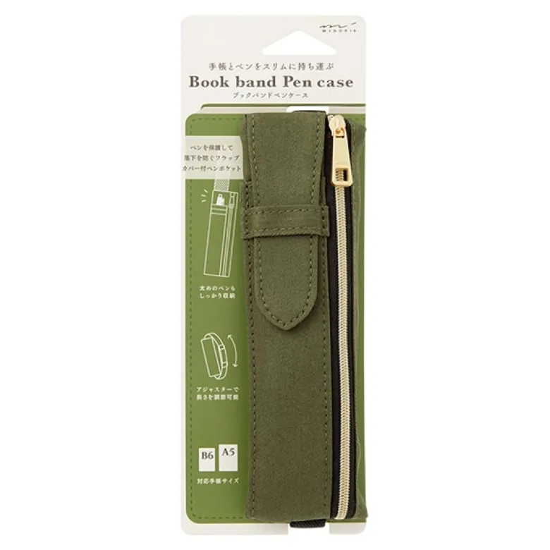 Midori | Estuche Book Band B6 - A5 Khaki