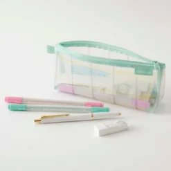 Midori | Estuche de Malla Pen Case with Gusset Check Green
