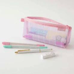 Midori | Estuche de Malla Pen Case with Gusset Stripe Purple
