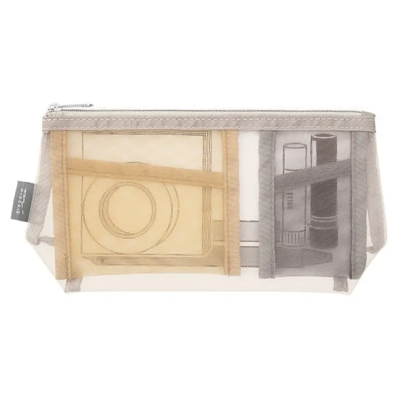 Midori | Estuche Gusset de Malla Pen & Tools Beige