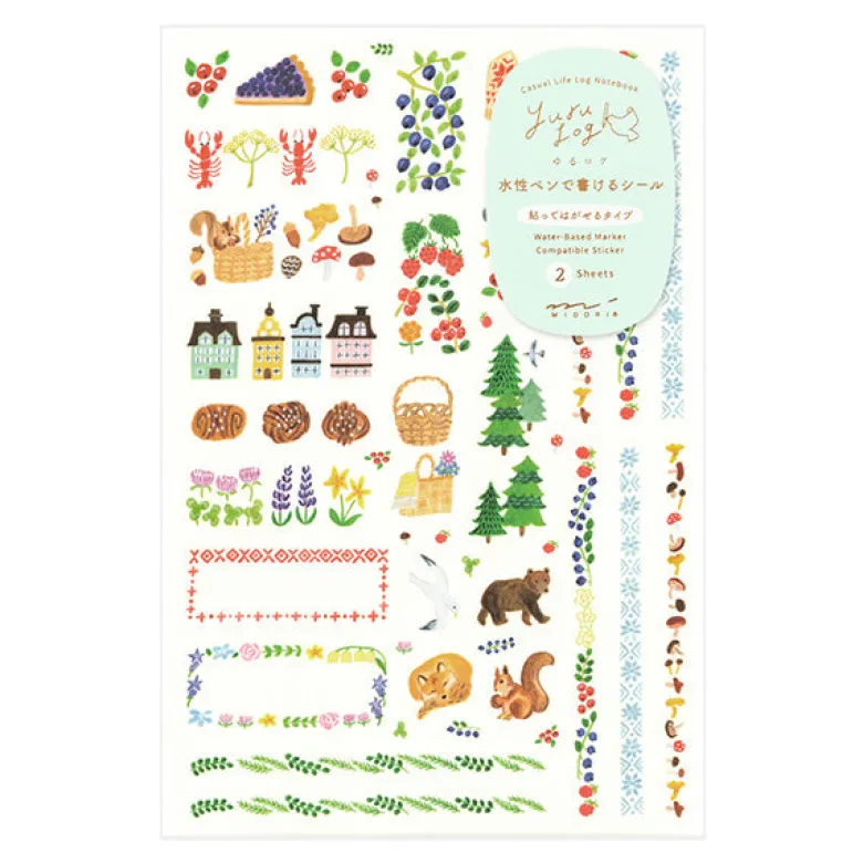 Midori | Pegatinas Yuru Log Forest Scandinavia (2pc)