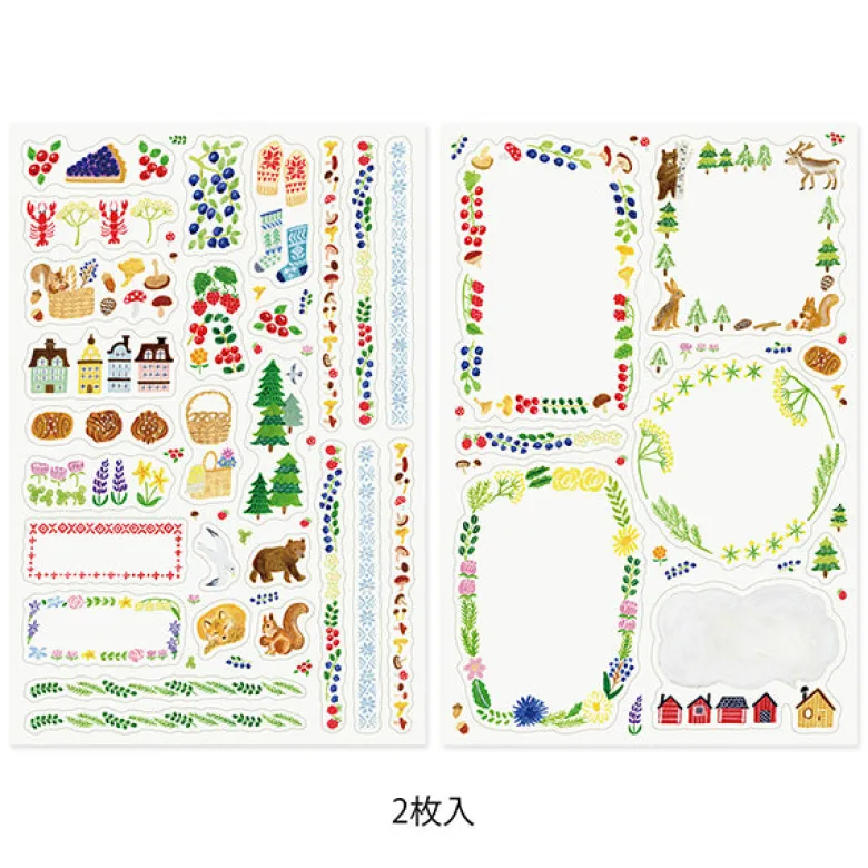 Midori | Pegatinas Yuru Log Forest Scandinavia (2pc)