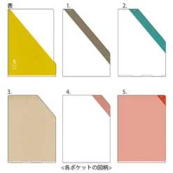 Midori | Portafolios de 5 Compartimentos A4 Stripe Yellow