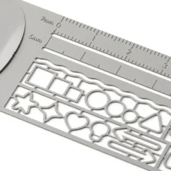 Midori | Regla Marcapáginas Plantilla Plateado