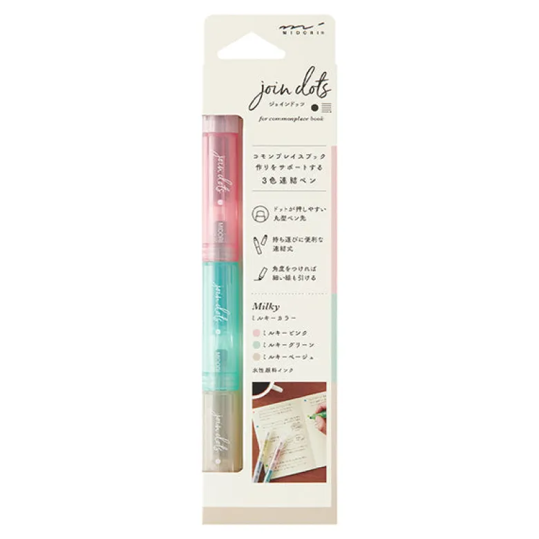 Midori | Rotulador Multicolor Connecting Pen Join Dots Milky