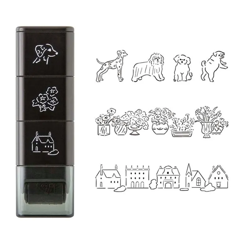 Midori | Sello Entintado Roller Dog & Landscape