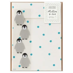 Midori | Set de Cartas Con Pegatinas Penguin