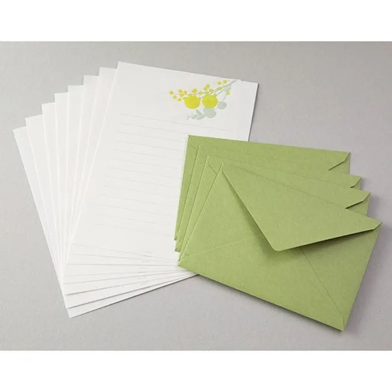 Midori | Set de Cartas Letterpress Bouquet Yellow