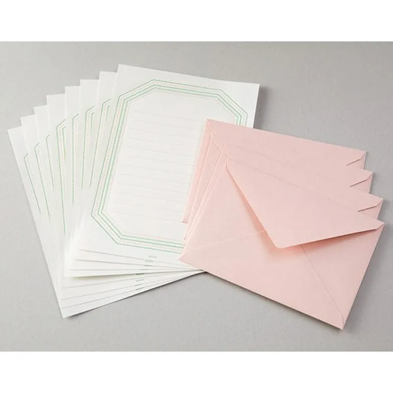 Midori | Set de Cartas Letterpress Pink