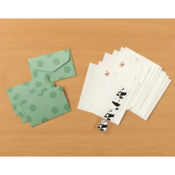 Midori | Set de Cartas Mini con Pegatinas Panda