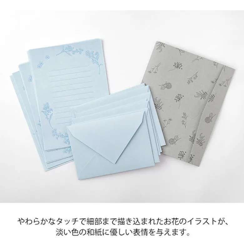 Midori | Set de Cartas Original Floral Blue