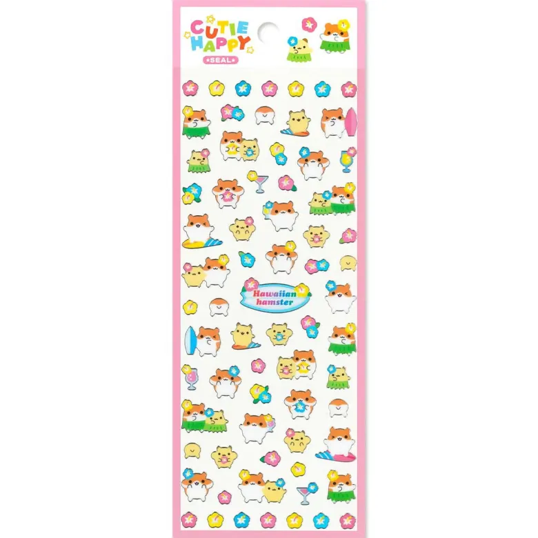Mind Wave | Pegatinas Cutie Happy Hawaiian Hamster