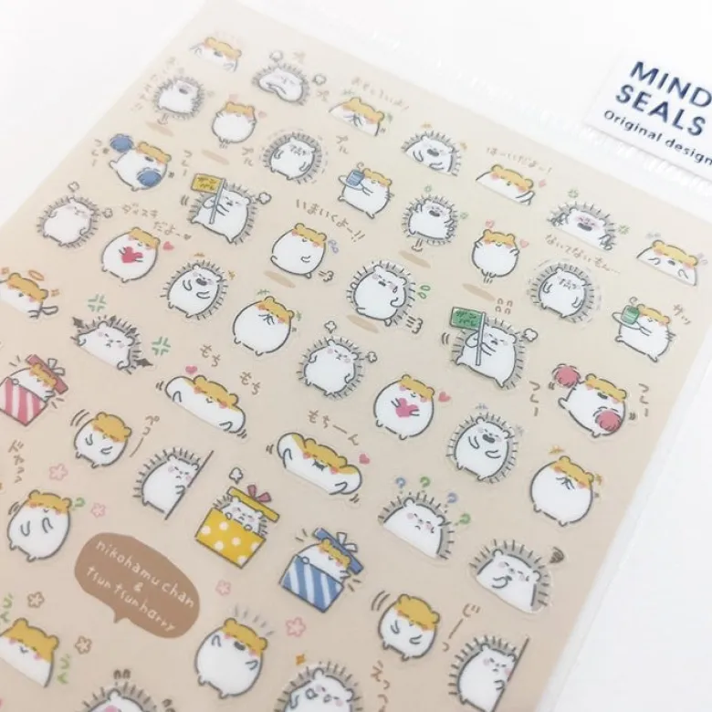 Mind Wave | Pegatinas Puchi Puchi Hamster & Erizo