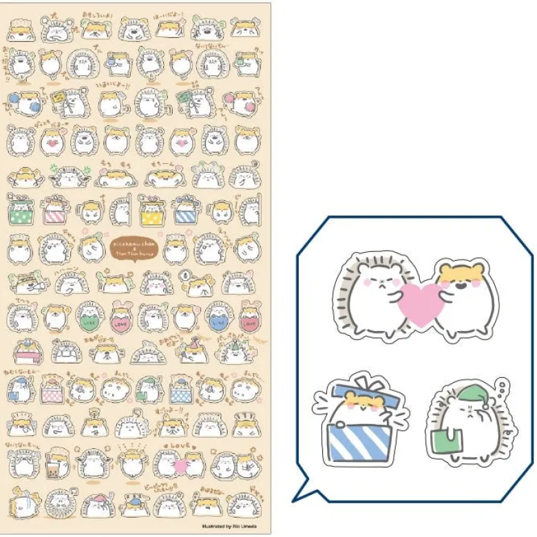 Mind Wave | Pegatinas Puchi Puchi Hamster & Erizo