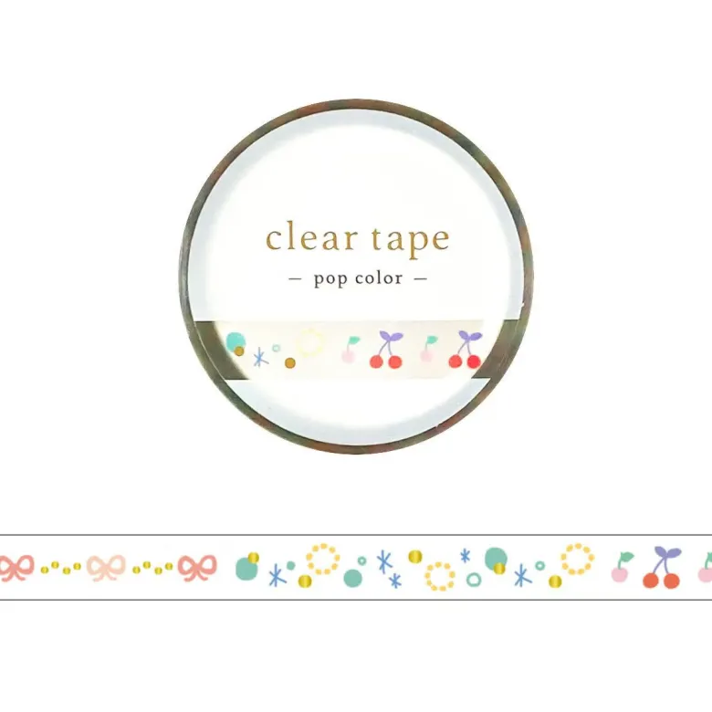 Mind Wave | Pop Color Decoration Slim Clear Tape