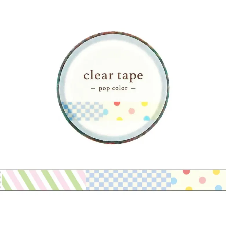 Mind Wave | Pop Color Pattern Slim Clear Tape