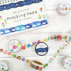 Mind Wave | Vibrant Colors Die-Cut Animals Washi Tape