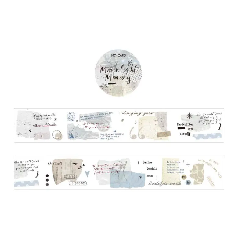 Mo Card | Collage Language PET Tape Moonlight Memories