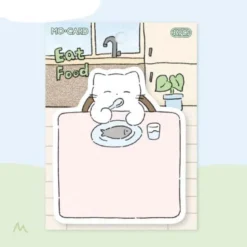 Mo Card | Notas Adhesivas Cat Life Small Theatre Eat Food