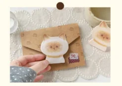 Mo Card | Notas Adhesivas Velvet ID Photo Round Round Siamese