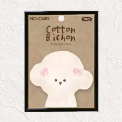 Mo Card | Notas Adhesivas Velvet ID Photo Cotton Bichon