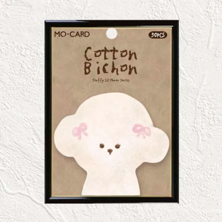Mo Card | Notas Adhesivas Velvet ID Photo Cotton Bichon
