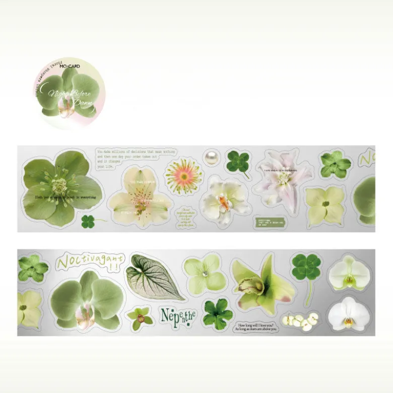 Mo Card | Pegatinas en Rollo Flower Meaning Night Before Dawn