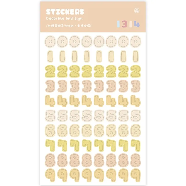 Mo Card | Pegatinas Secret Jelly Numbers Kumquat