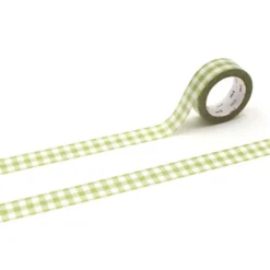 MT Masking Tape | Gingham Check Light Moss Green Washi Tape