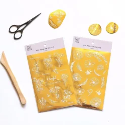MU LifeStyle | Pegatinas Transferibles Foil Golden Flower Christmas