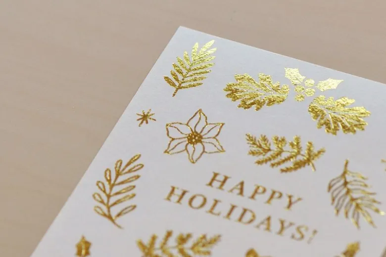 MU LifeStyle | Pegatinas Transferibles Foil Golden Flower Christmas