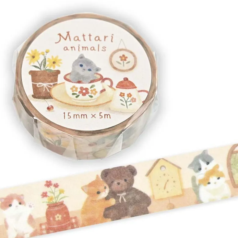 NB CO | Mattari Animals Cats Washi Tape