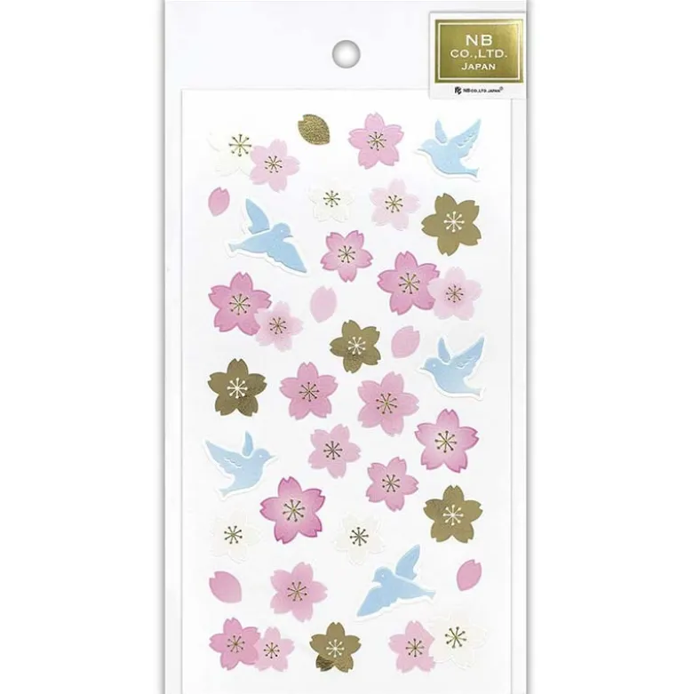 NB CO | Pegatinas Blue Bird and Cherry Blossom