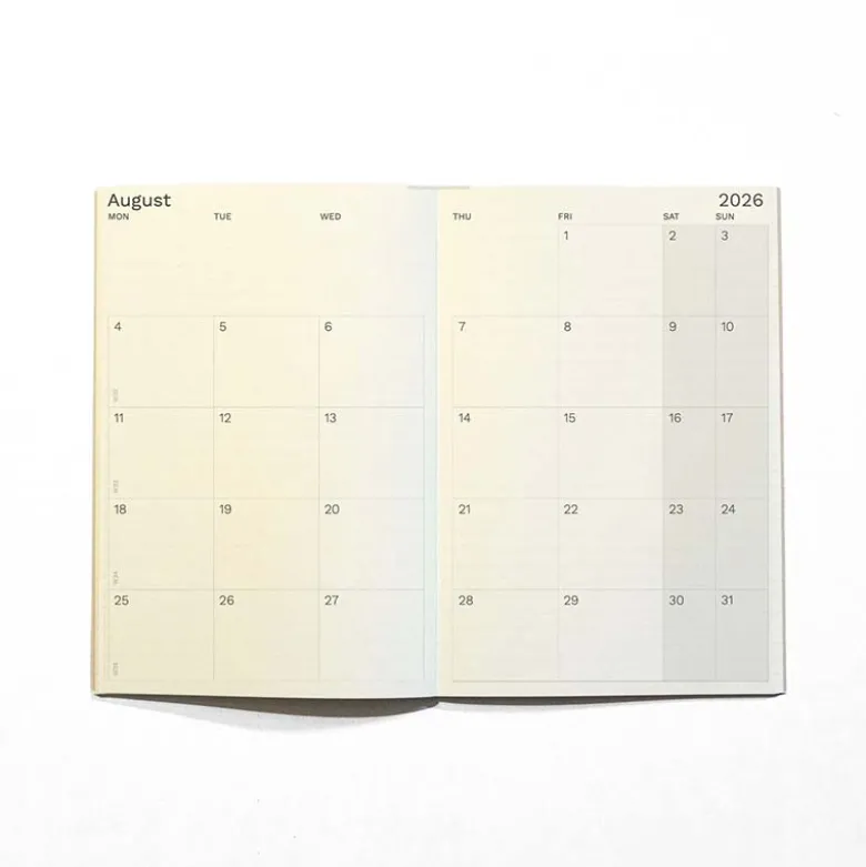 Octagon | Agenda Small Monthly Planner Plus A5 2026-2027 Biscuit (Mensual)