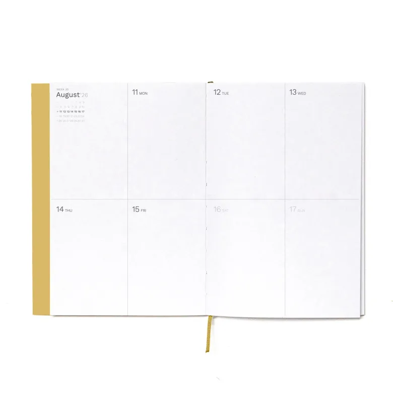Octagon | Agenda Weekly Planner A5 Camel 2026-2027 (Semanal)