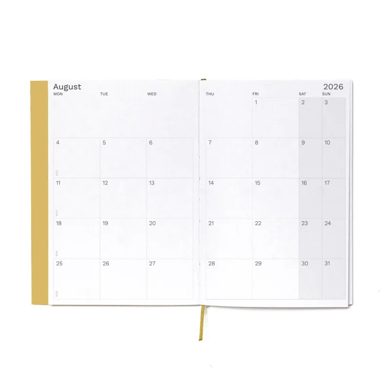 Octagon | Agenda Weekly Planner A5 Camel 2026-2027 (Semanal)