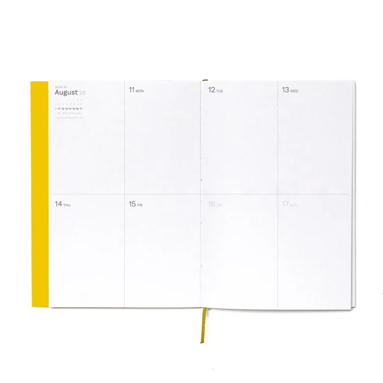 Octagon | Agenda Weekly Planner A5 Yellow 2026-2027 (Semanal)